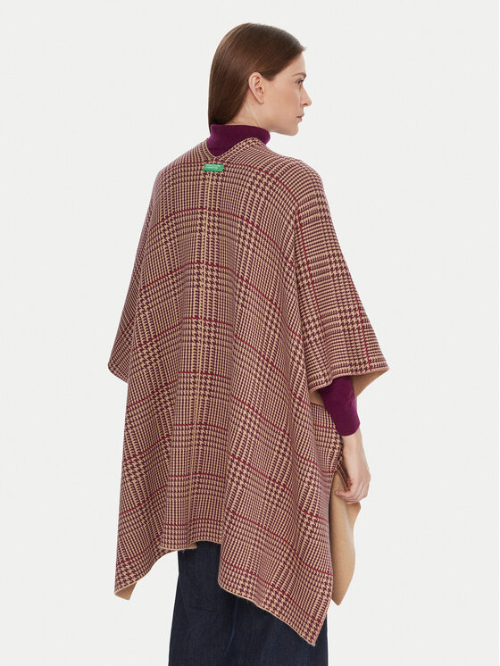 United Colors Of Benetton United Colors Of Benetton Poncho 112HEU01N Bej Regular Fit