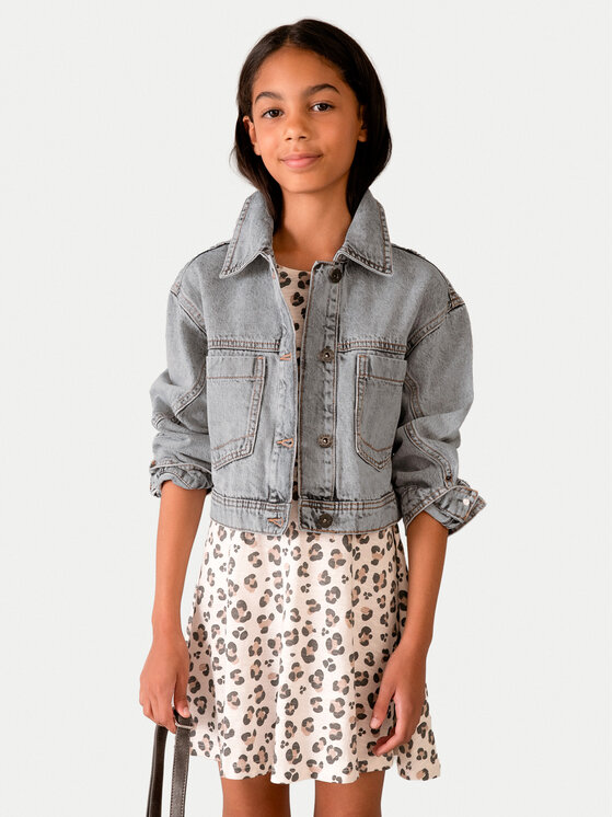 Mayoral Mayoral Kurtka jeansowa 6406 Szary Regular Fit