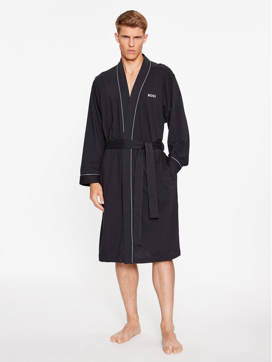 BOSS Boss Chalatas Xmas Kimono 50485920 Juoda