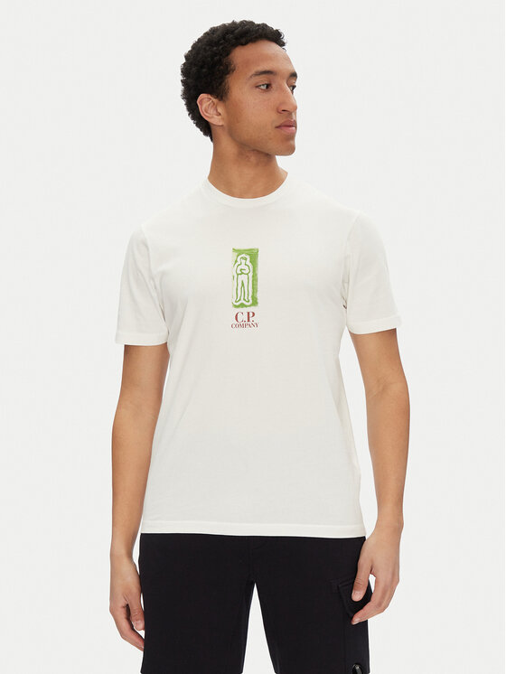 C.P. Company C.P. Company T-Shirt 18CMTS310A005431G Bílá Regular Fit