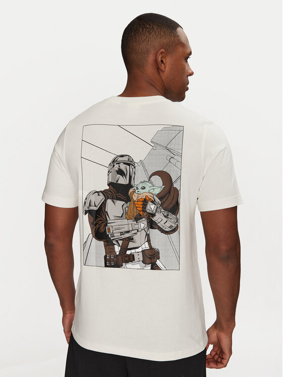 adidas adidas Тишърт Star Wars The Mandalorian™ JI5715 Бял Regular Fit