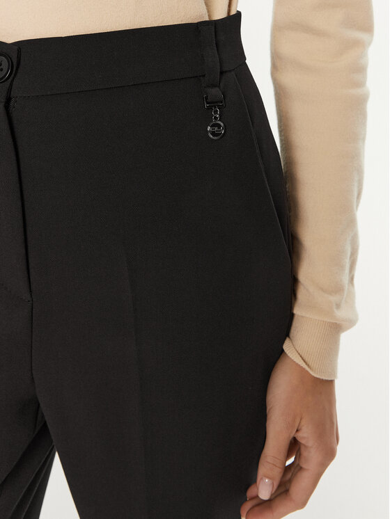 ARTIGLI ARTIGLI Παντελόνι υφασμάτινο ACPA000183 Μαύρο Regular Fit