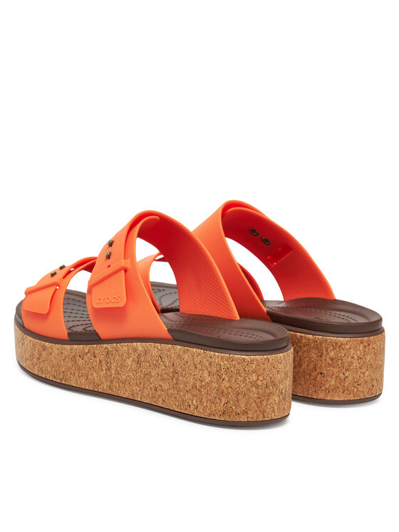 Crocs Crocs Šľapky Brooklyn Cork Buckle 211252 Oranžová