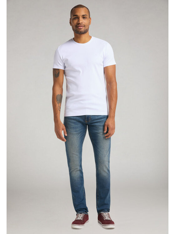 Mustang Mustang T-Shirt ALEX C EMBROIDERY Biały Regular Fit