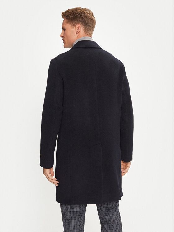 Liu Jo Liu Jo Gyapjú kabát QXX009 T2583 Sötétkék Regular Fit