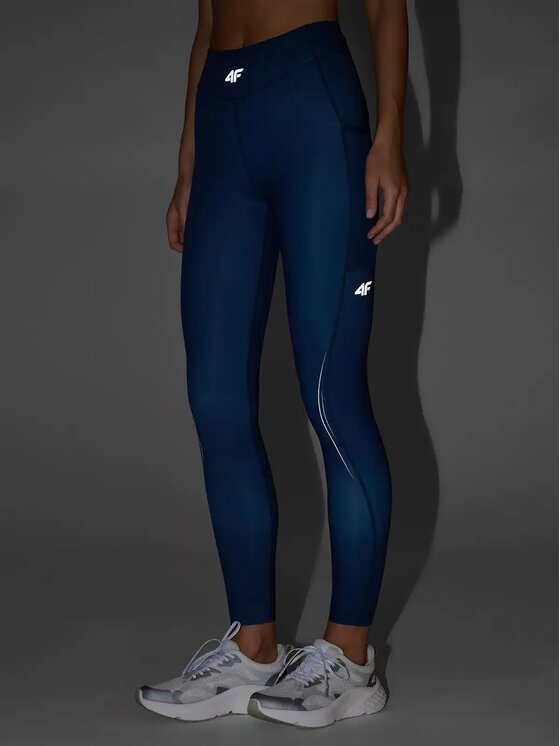 4F 4F Legginsy 4FWAW26TFTIF474-31S Granatowy Active Fit