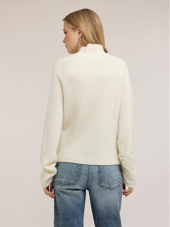 Motivi Motivi Sweter M347E002406N011 Biały Regular Fit