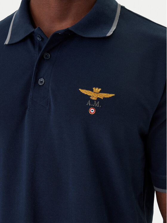 Aeronautica Militare Aeronautica Militare Polo marškinėliai 261PO1308UP00082 Tamsiai mėlyna Regular Fit
