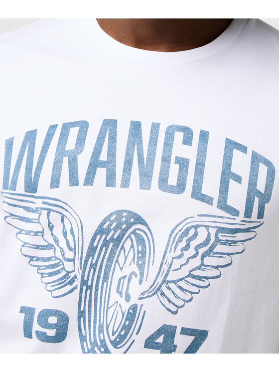 Wrangler Wrangler T-Shirt 112371475 Biały Regular Fit