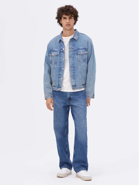 Americanos Americanos Jeansová bunda Unisex Ottawa Modrá Slim Fit