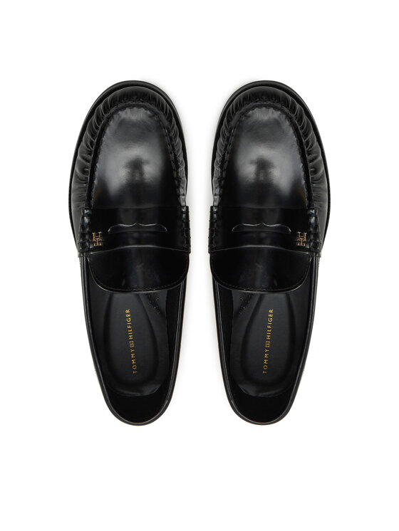 Tommy Hilfiger Tommy Hilfiger Μοκασίνια Loafer Abrasivato Leather FW0FW08617 Μαύρο