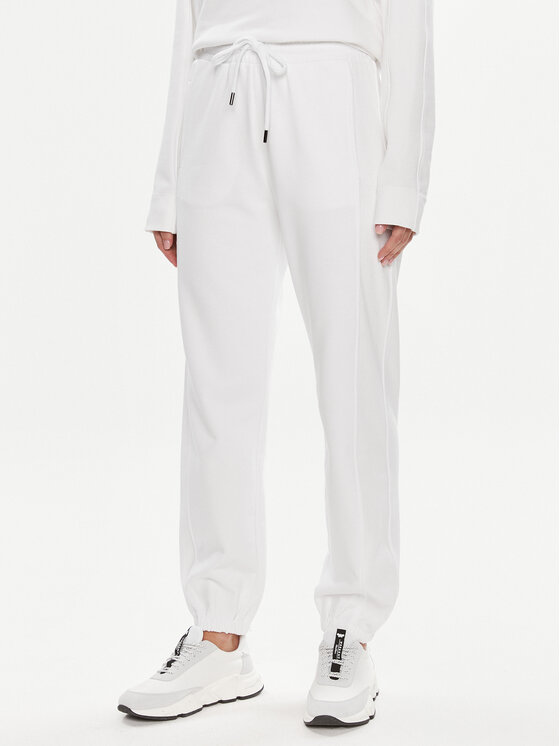 Max Mara Leisure Teplákové nohavice Markus 2416781038 Biela Regular Fit