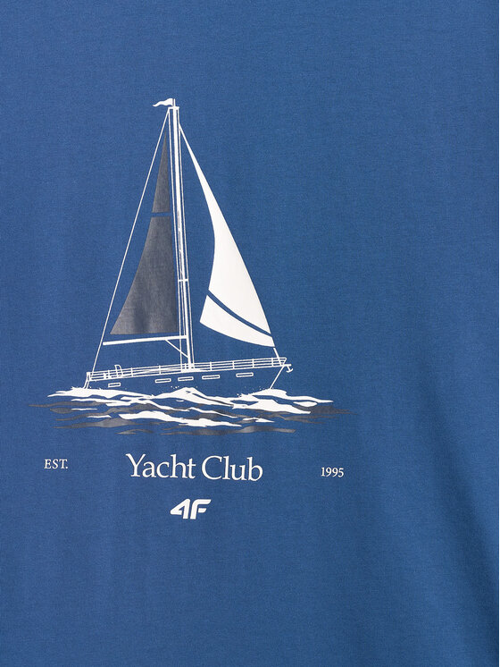 4F 4F T-Shirt LAKESIDE ESCAPE Niebieski Relaxed Fit