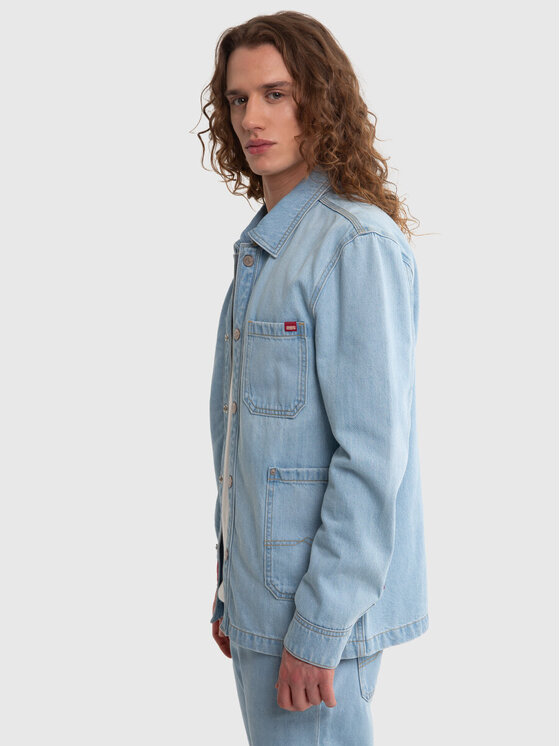 BIG STAR BIG STAR Kurtka jeansowa WORKWEAR_253_130 Niebieski Basic Fit