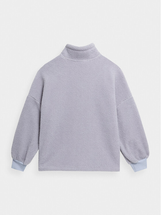 4F 4F Fliso džemperis 4FAW23TFLEF140 Violetinė Regular Fit