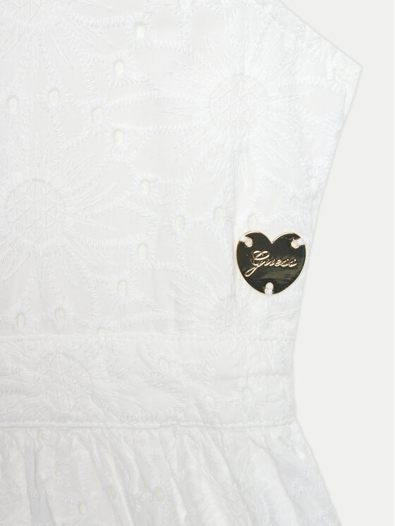 Guess Guess Sukienka elegancka J4GK22 WG5N0 Biały Regular Fit