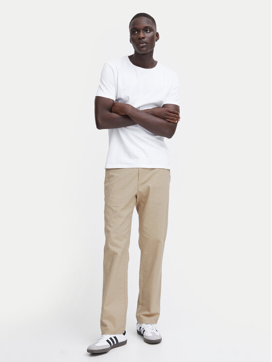 Blend Blend Παντελόνι υφασμάτινο 20716614 Μπεζ Straight Fit