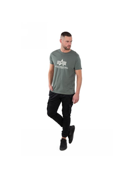 Alpha Industries Alpha Industries T-Shirt AI.100501-432-5XL Zielony Basic Fit