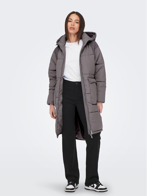 ONLY ONLY Zimní bunda 15160167 Šedá Relaxed Fit
