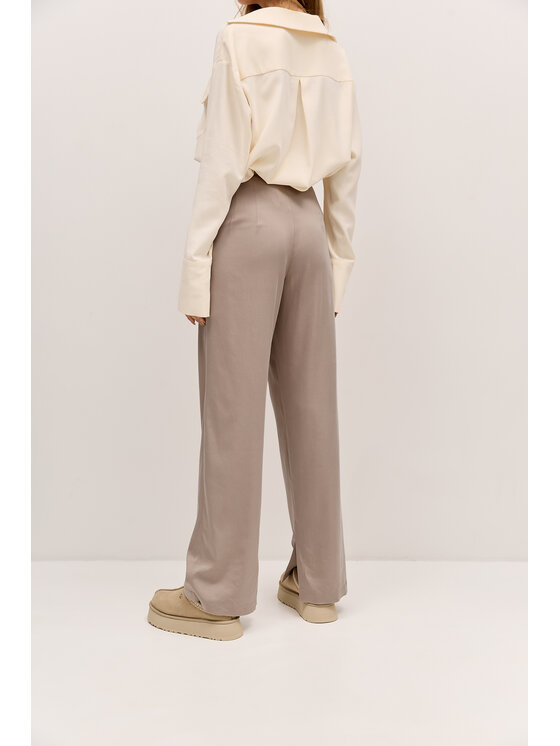 Hottie Hot Hottie Hot Παντελόνι γυναικείο PAYA Μπεζ Oversize