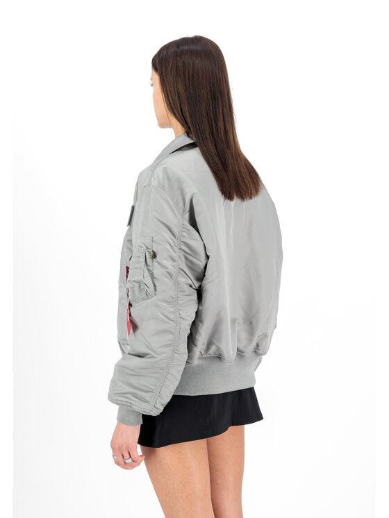 Alpha Industries Alpha Industries Kurtka bomber CWU-45 Heritage Bomber Jacket Srebrny Core Fit