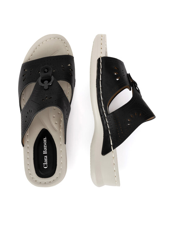 Clara Barson Clara Barson Pantoletten WYL05010-13 Schwarz