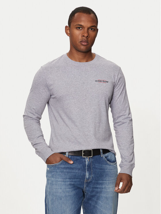 Guess Jeans Guess Jeans Longsleeve M4YI54 K8HM0 Γκρι Slim Fit