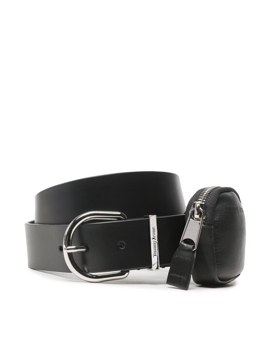 Tommy Jeans Tommy Jeans Pasek Damski Tjw Elevated Fashion Leather 3.5 AW0AW14074 Czarny