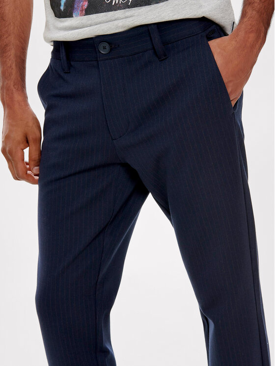 Only & Sons Only & Sons Chino nohavice Mark 22013727 Tmavomodrá Slim Fit