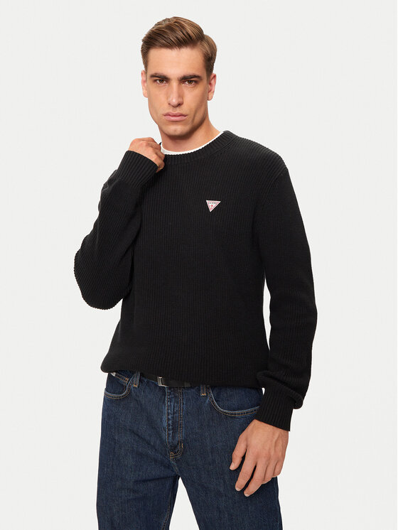 Guess Jeans Sweter M4BR30 Z3HM1 Czarny Regular Fit