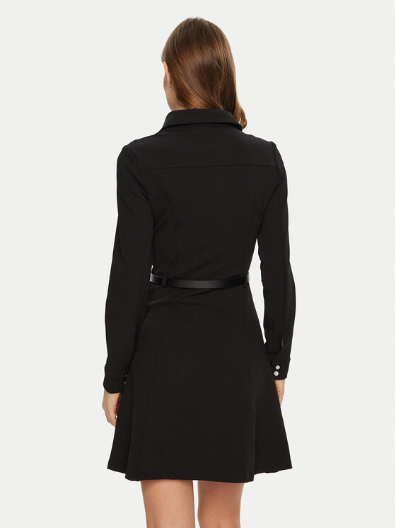 Guess Guess Rochie tip cămașă W5RK93 KCBO2 Negru Regular Fit