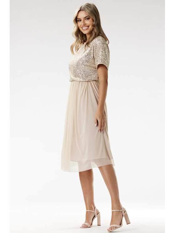 Awama Awama Abito da sera A689 Beige Basic Fit