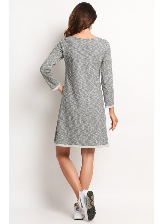 Awama Awama Vestito di maglia A120 Grigio Basic Fit