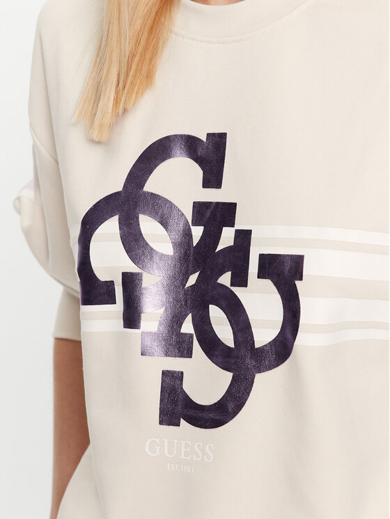 Guess Guess Džemperis V3YQ17 KBV71 Écru Regular Fit