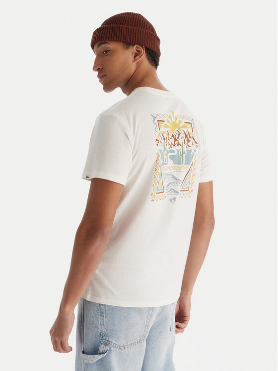 Quiksilver Quiksilver Tricou Ev Desert Waves EQYZT08183 Alb Regular Fit