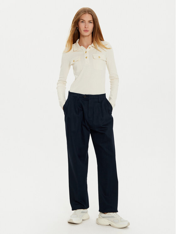 Tommy Hilfiger Tommy Hilfiger Polokošile WW0WW45308 Écru Slim Fit
