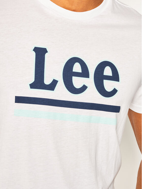 Lee Lee T-Shirt Stripe Tee L64VFQLJ 112115945 Biały Regular Fit