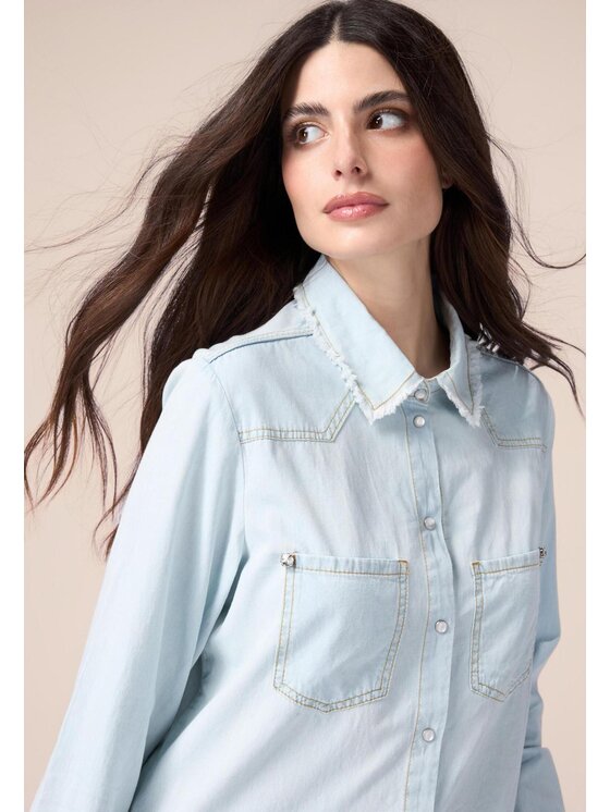 Oltre Oltre Camicia 5623R001523N014 Turchese Slim Fit