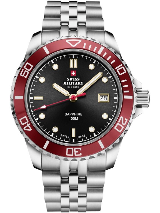 Swiss Military by Chrono Swiss Military by Chrono Hodinky SM34109.04 Stříbrná