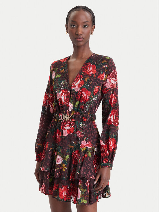 Guess Guess Повсякденна сукня W6BK42 W4225 Кольоровий Slim Fit