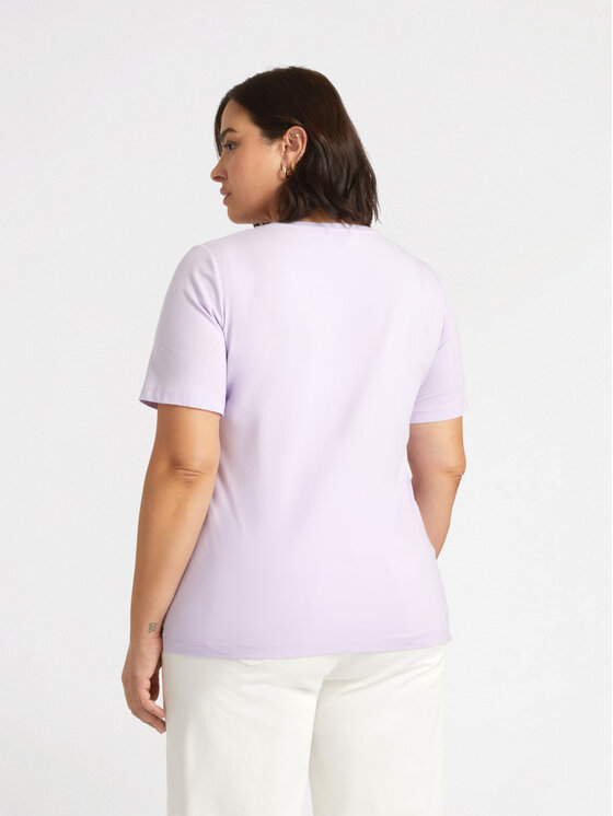 Fiorella Rubino Fiorella Rubino T-Shirt G435L008227N009 Fioletowy Regular Fit