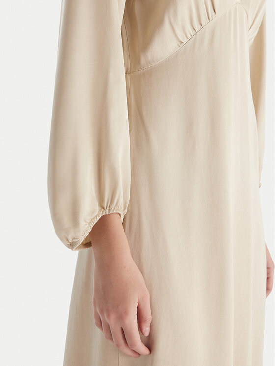 ViCOLO ViCOLO Коктейлна рокля TF0250 Бежов Regular Fit