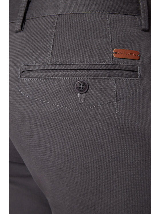 Lancerto Lancerto Chinosy Monaco SP082223000014 Szary Slim Fit