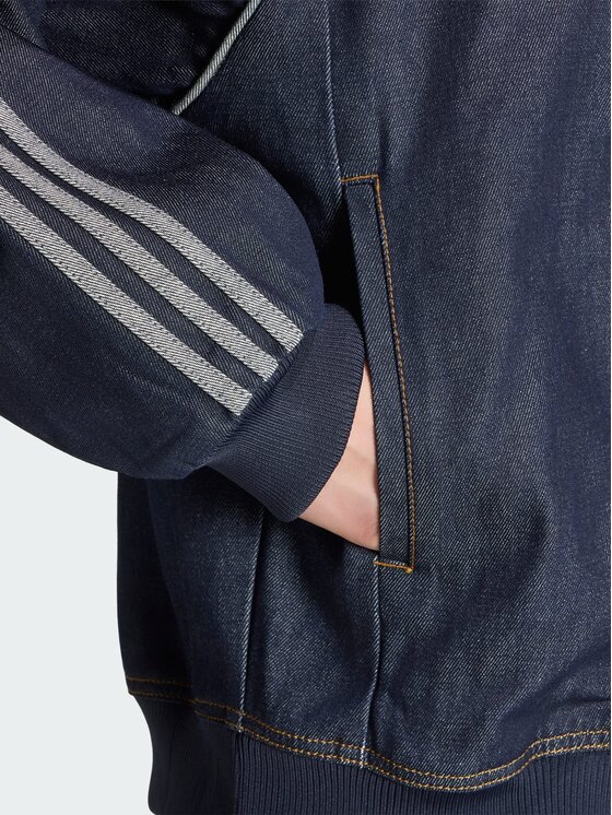 adidas adidas Kurtka jeansowa 164735 Niebieski jasny Loose Fit