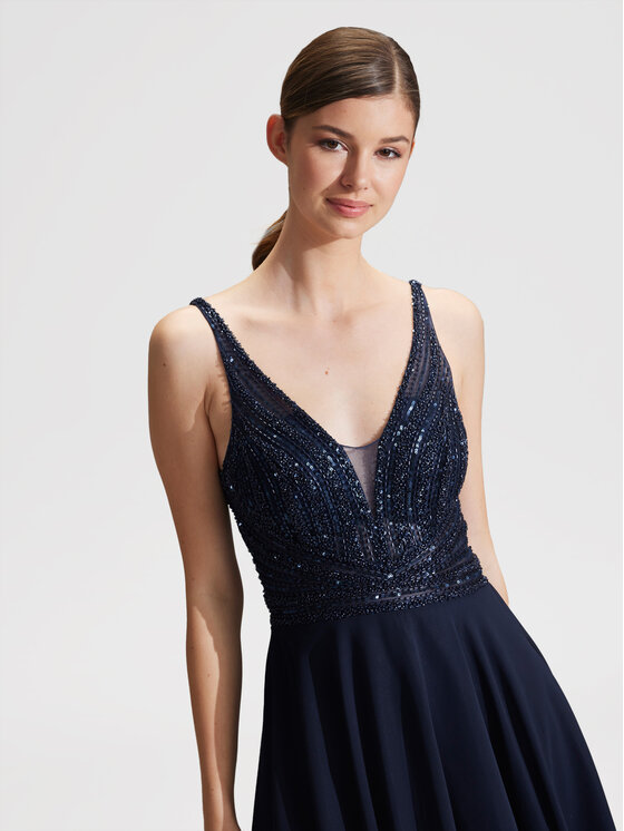 Hey Kyla Hey Kyla Cocktail obleka 5AG012HK Mornarsko modra Regular Fit