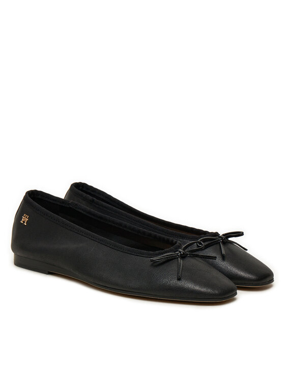 Tommy Hilfiger Tommy Hilfiger Baleríny Soft Leather FW0FW08355 Černá