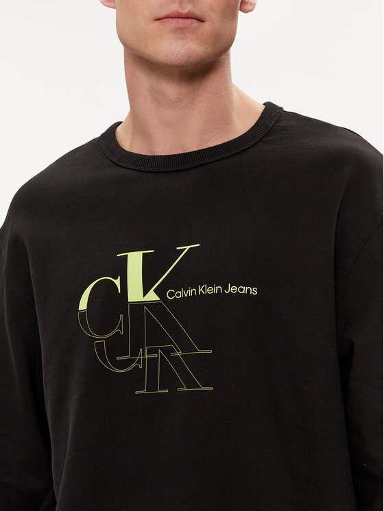 Calvin Klein Jeans Calvin Klein Jeans Μπλούζα Monogram Echo J30J325516 Μαύρο Regular Fit