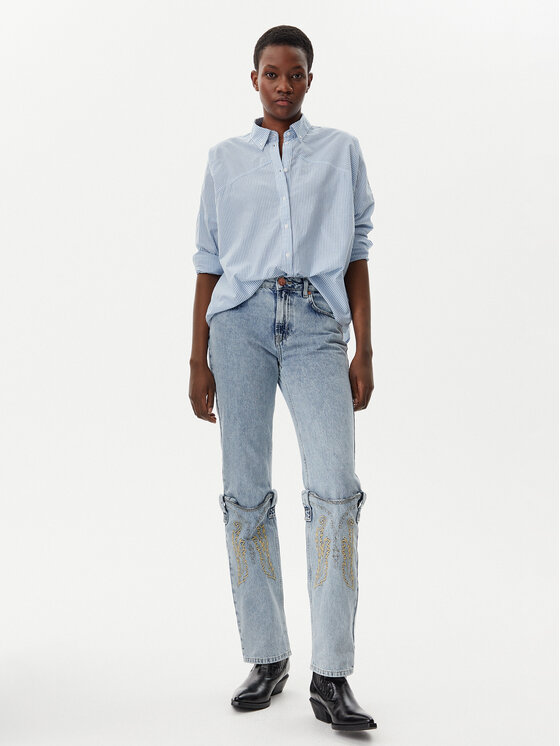 Mustang Mustang Marškiniai Ruby 1016116 Mėlyna Oversize