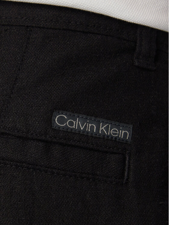 Calvin Klein Jeans Calvin Klein Jeans Auduma šorti LV04RF610G Melns Regular Fit