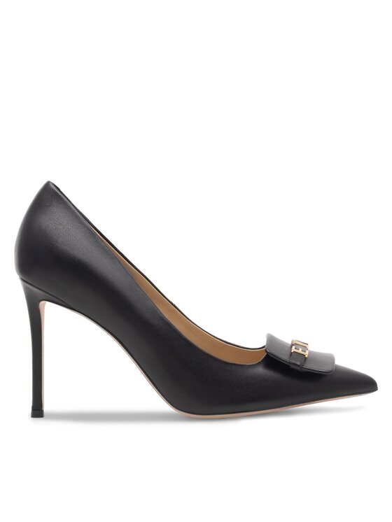 Pantofi cu toc subțire Eva Minge KONSTANCA-1013 Negru
